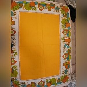 Vintage Linen Tablecloths 50" X 63"